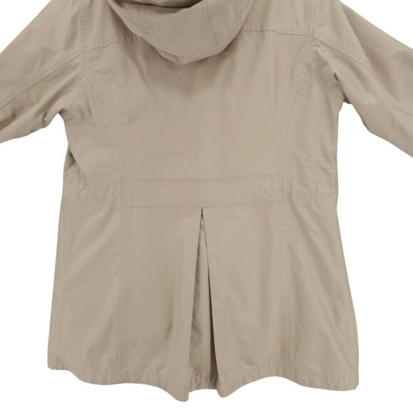 LL BEAN Women's Beige Hooded Jacket Zip Out Liner Size SMALL PETITE - Picture 6 of 11